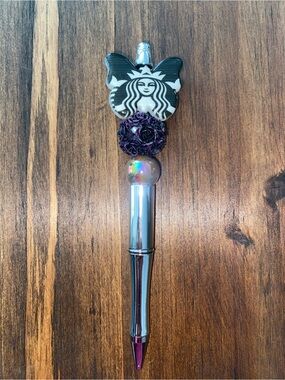 Starbucks Decorative Pen in Silver with Purple Accent